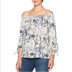 Lucky Brand Smocked Peasant Top